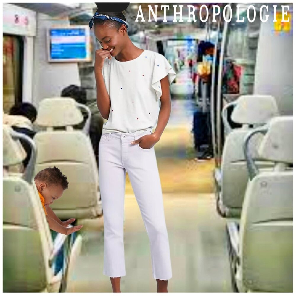 Anthropologie Pilcro High-Rise Cropped Bootcut Jeans